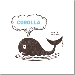 Corolla, NC Summertime Vacationing Whale Spout Posters and Art